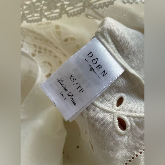 DÔEN  Lucina Embroidered Linen Mini Dress XS - Picture 10 of 10